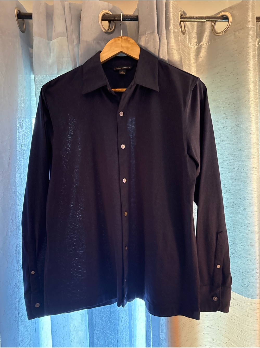 Banana Republic Navy Casual Button-Down Shirt